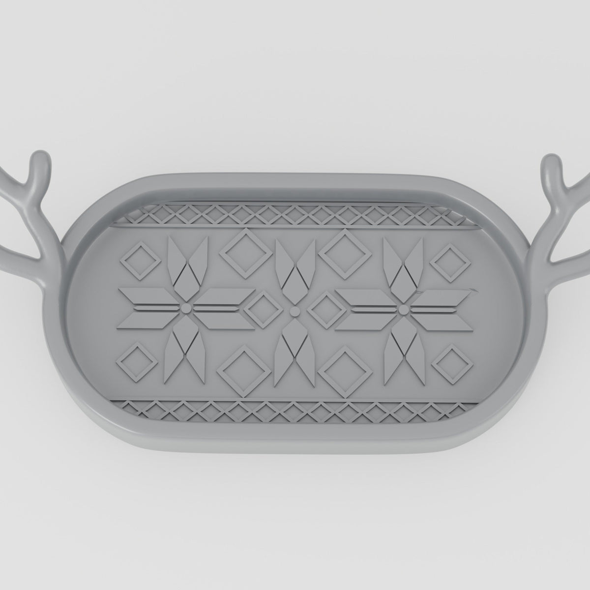 Reindeer Antler Tray – Nordic Sweater Pattern Trinket & Jewelry Dish - Northern Foundry