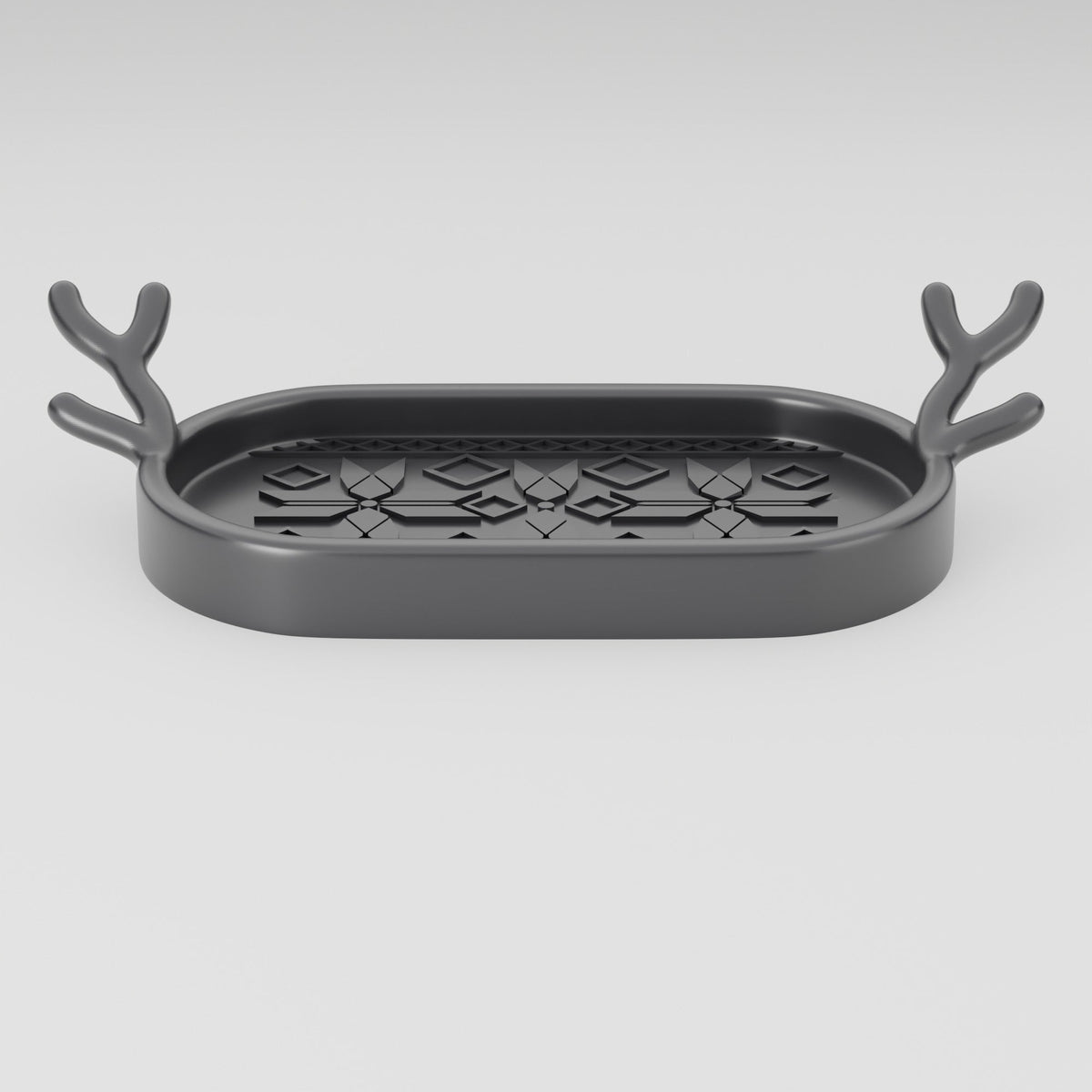 Reindeer Antler Tray – Nordic Sweater Pattern Trinket & Jewelry Dish - Northern Foundry