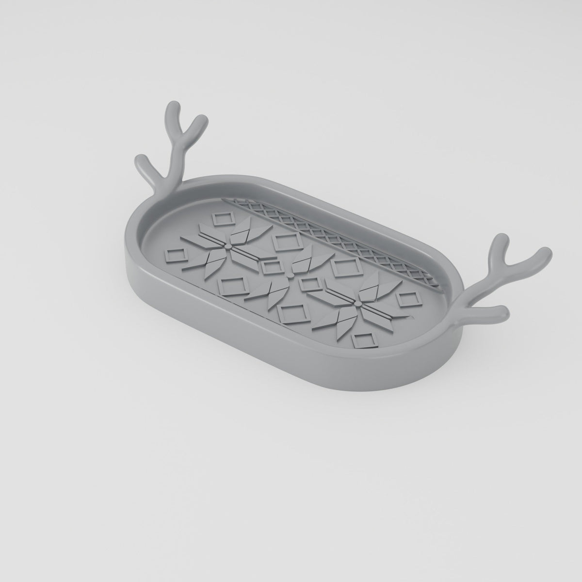 Reindeer Antler Tray – Nordic Sweater Pattern Trinket & Jewelry Dish - Northern Foundry