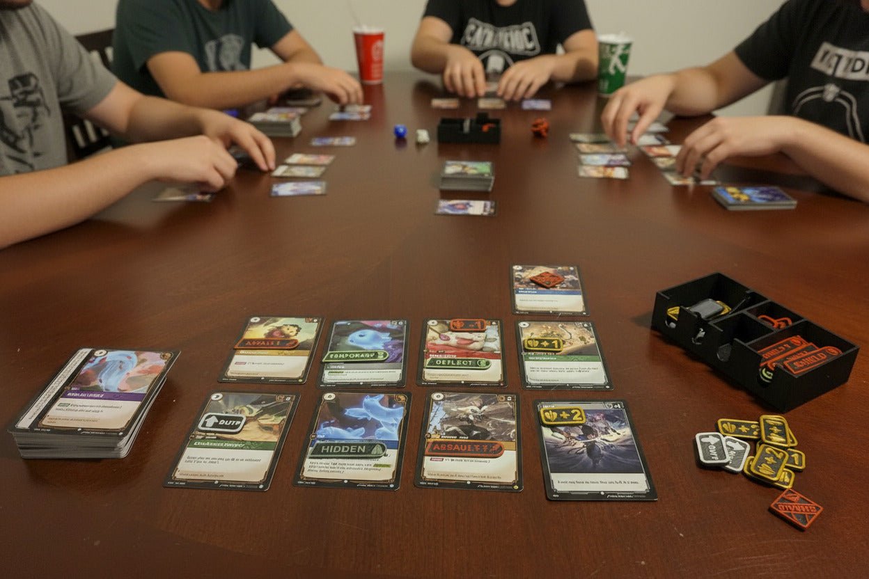 RIFTBOUND TCG-Compatible 48 Token Set (Unofficial) — Stun, Buff, Keywords, & Damage Modifiers w/ Case
