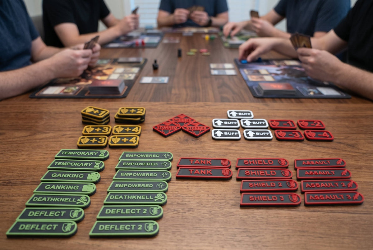 Riftbound TCG Token Set – 48 Pieces with Empowered, Buff, + Stun with Case (Unofficial) - Northern Foundry