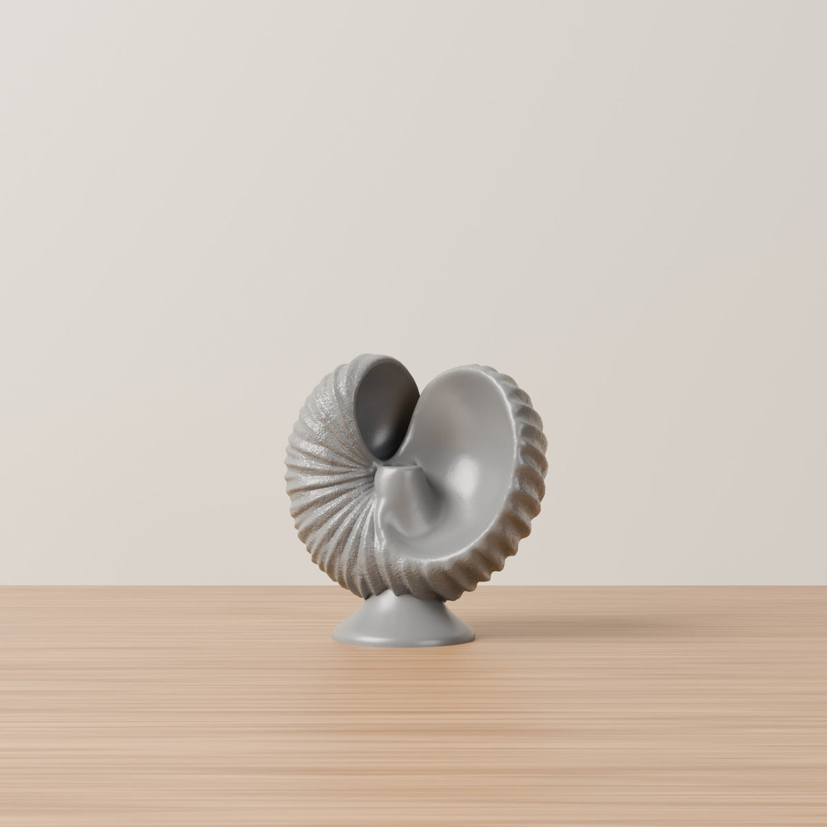 Rippled Seashell LED Candle Holder – Nautilus Shell Bud Vase - Northern Foundry