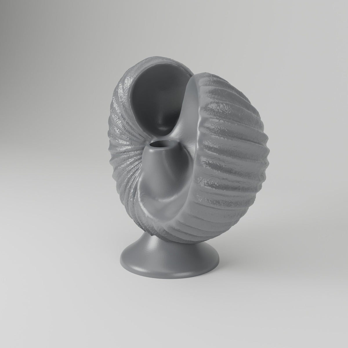Rippled Seashell LED Candle Holder – Nautilus Shell Bud Vase - Northern Foundry