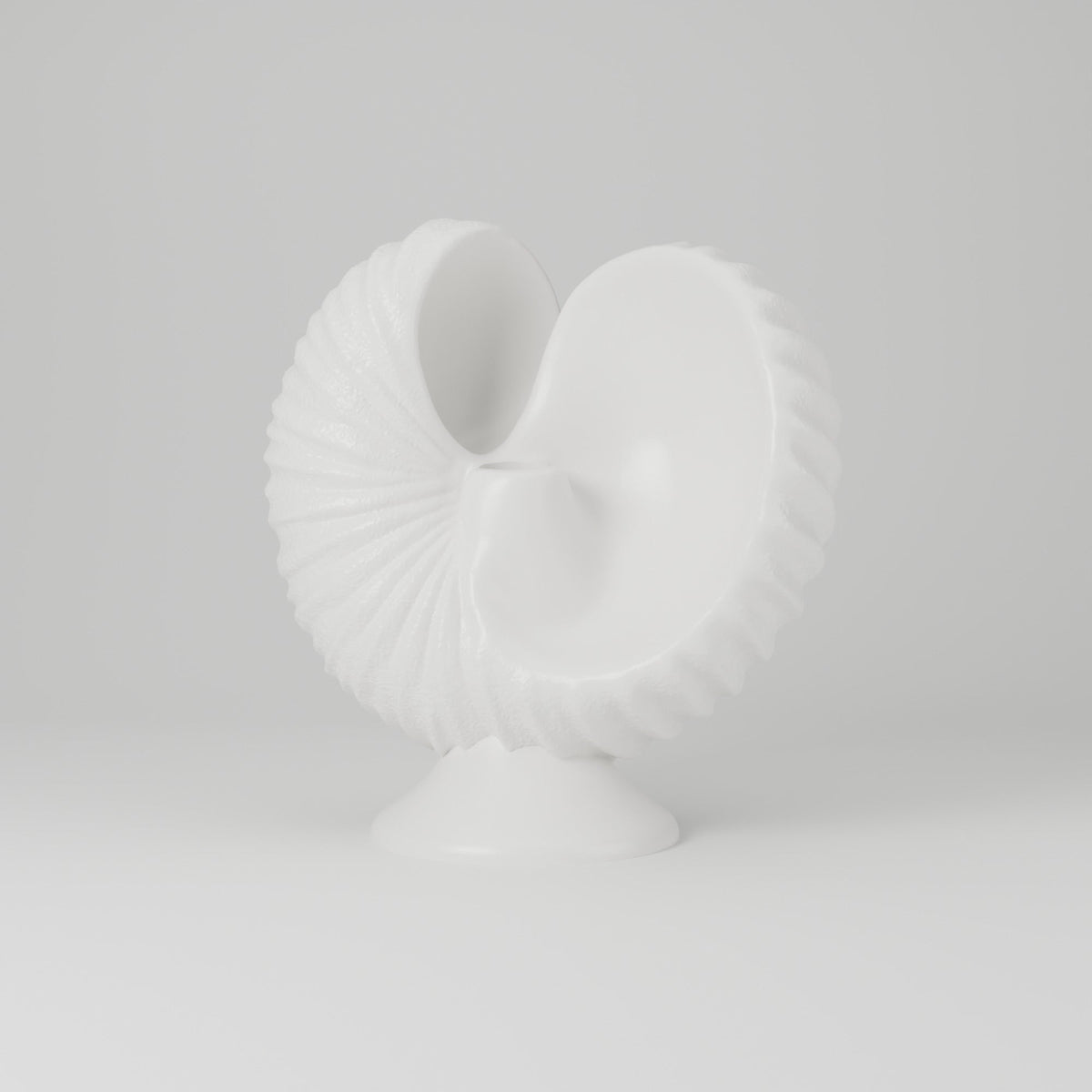 Rippled Seashell LED Candle Holder – Nautilus Shell Bud Vase - Northern Foundry