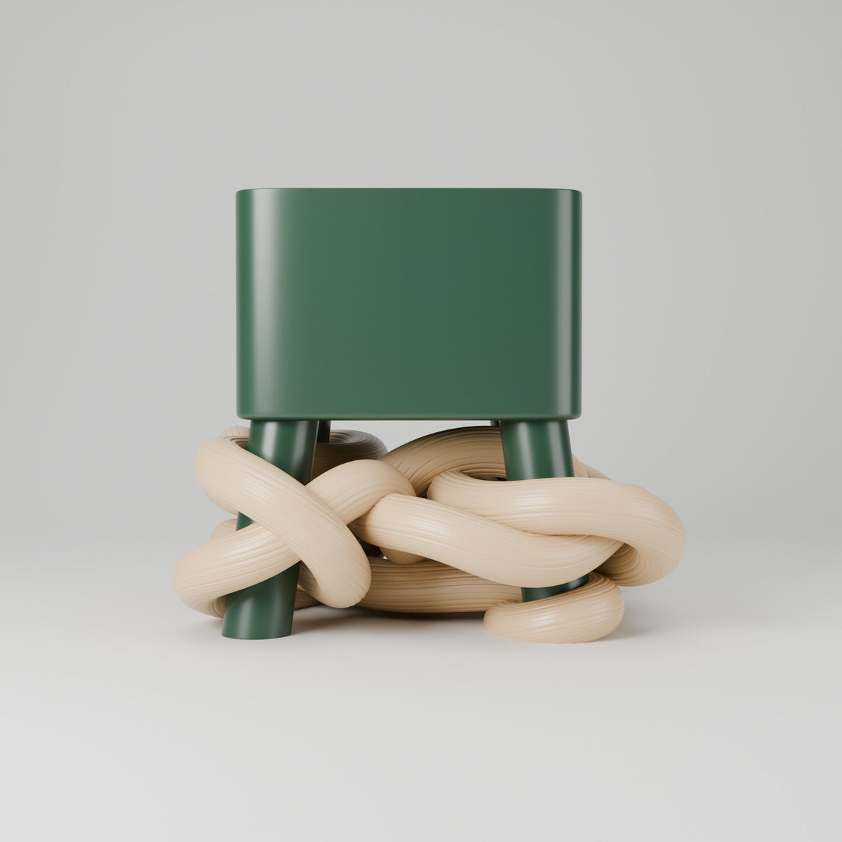 Rooted Geometry Planter – Square Pot on Knotted Roots - Northern Foundry