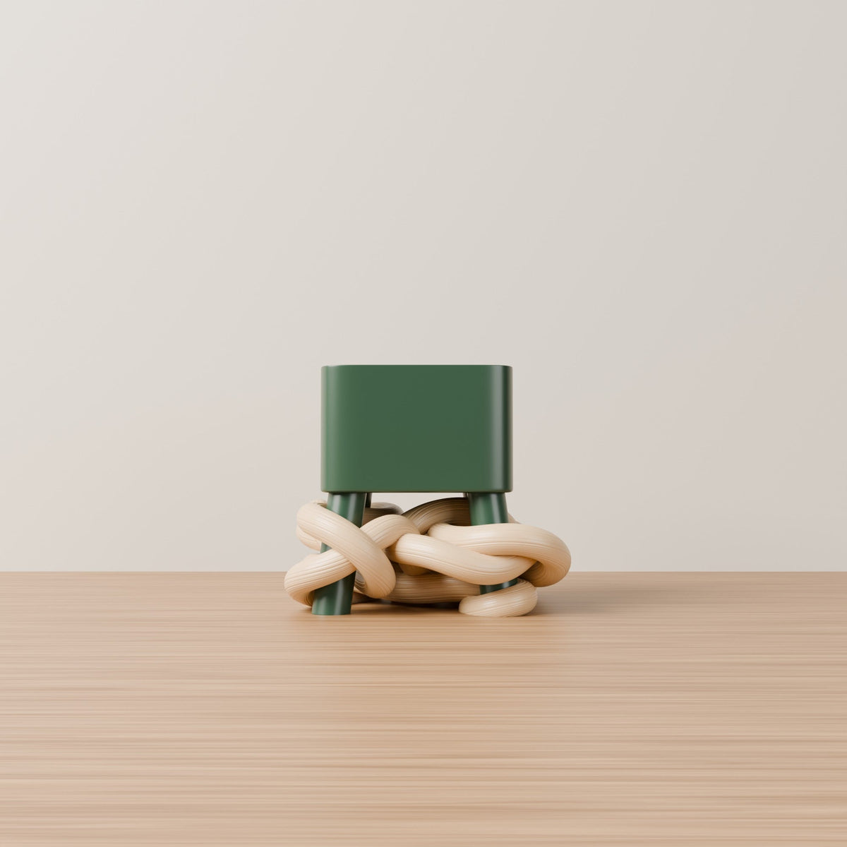 Rooted Geometry Planter – Square Pot on Knotted Roots - Northern Foundry