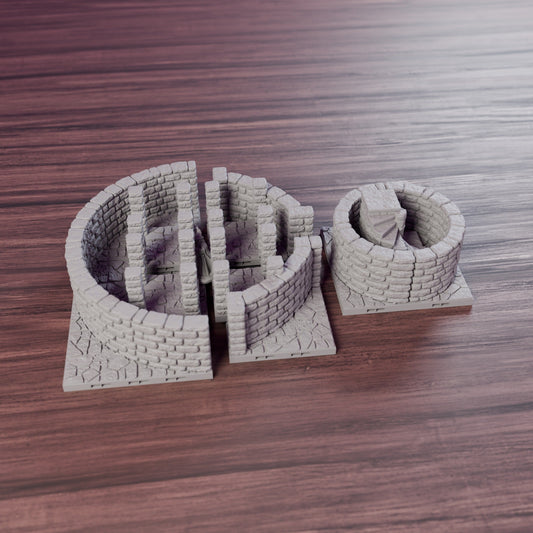 Round Tower Chamber with Spiral Stairs – Dragonlock 28mm Lost Dungeons - Northern Foundry