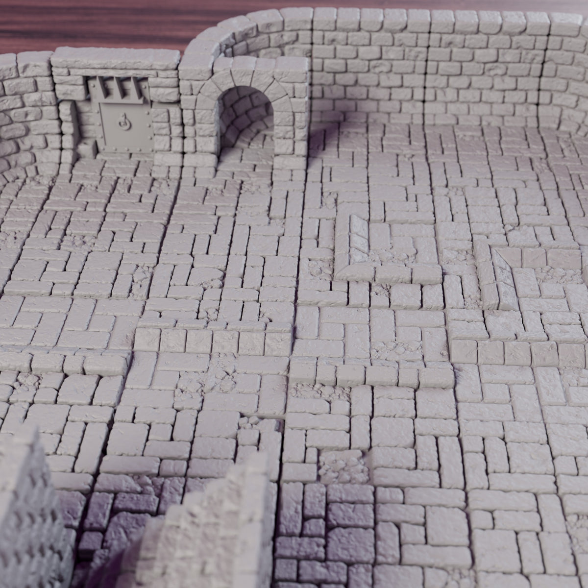 Ruined Sewer Chamber 8x8", close-up detail