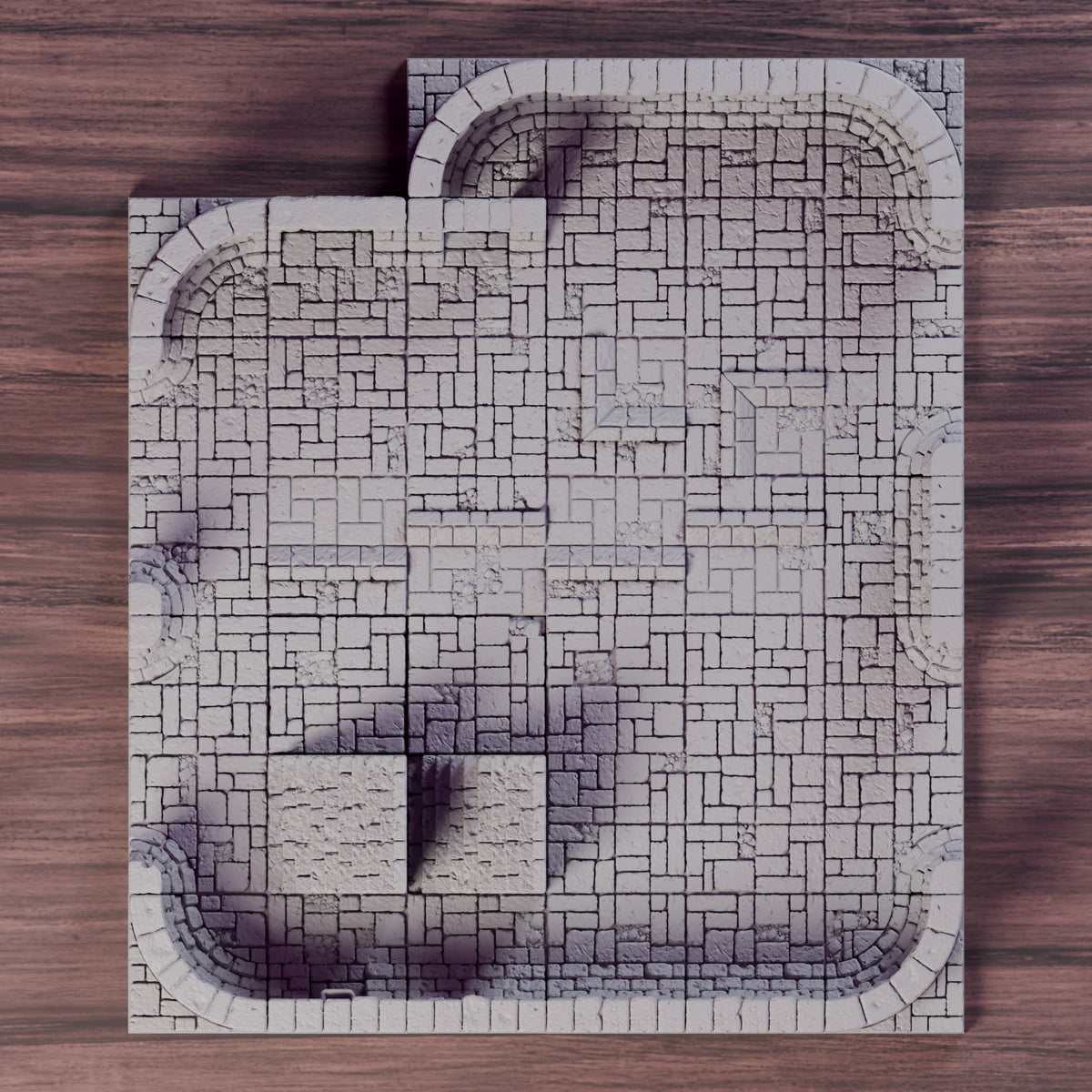 Ruined Sewer Chamber 8x8", top-down layout view