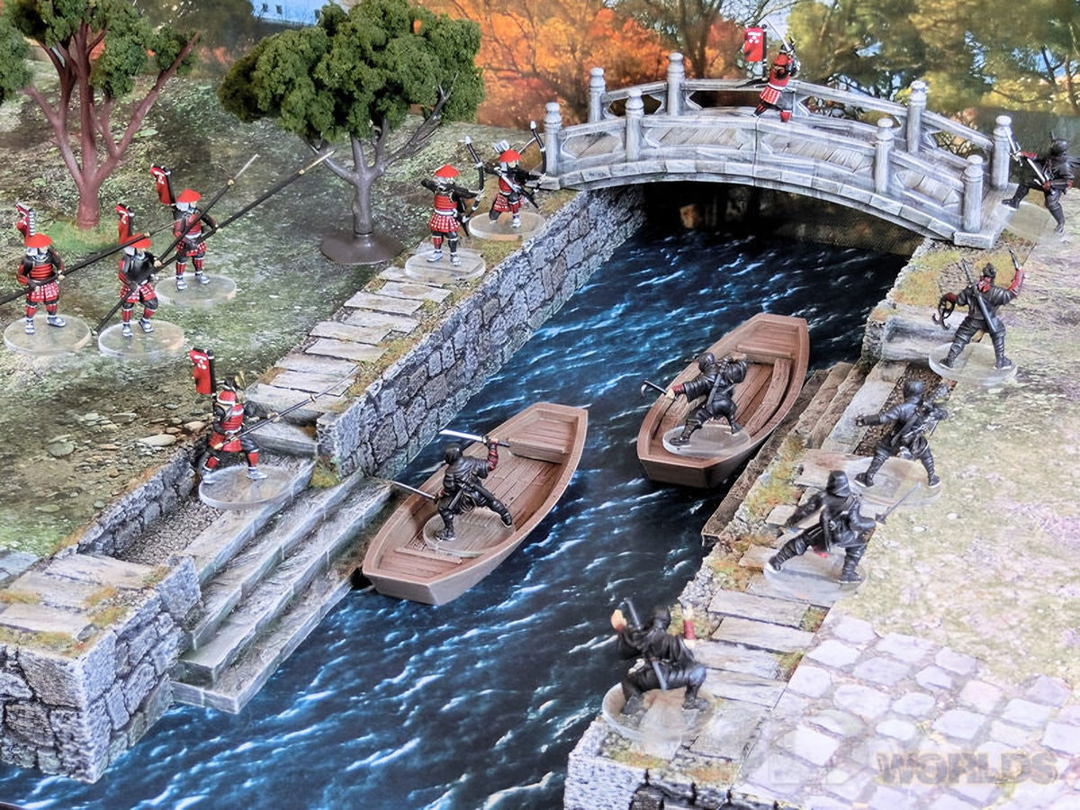 Samurai Canal Set – Modular Feudal Japan Waterways (28mm/32mm/40mm) - Northern Foundry