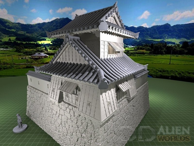 Samurai Castle Corner Tower – Fortified Yagura Terrain (28mm/32mm/40mm) - Northern Foundry