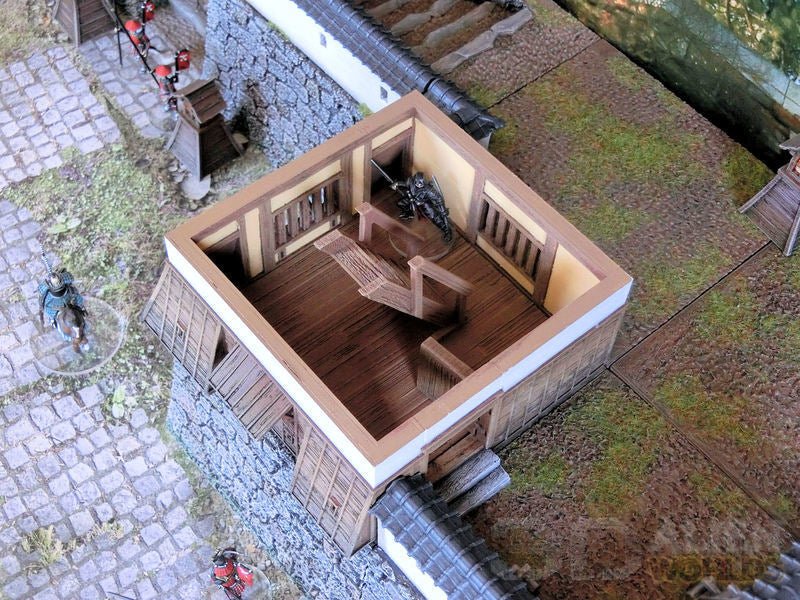 Samurai Castle Corner Tower – Fortified Yagura Terrain (28mm/32mm/40mm) - Northern Foundry