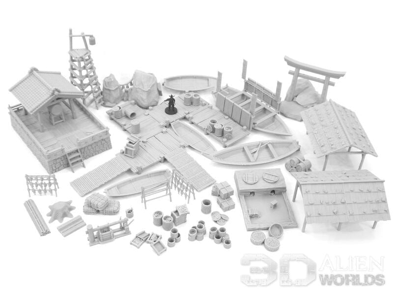 Samurai Fishing Village – Coastal Set (28mm/32mm/40mm) - Northern Foundry