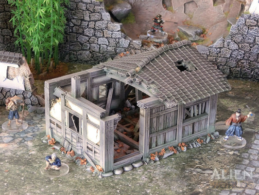 Samurai Ruined Hut – Battlefield Cover Terrain (28mm/32mm/40mm) - Northern Foundry