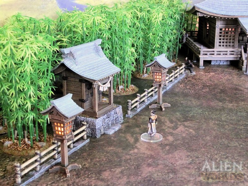Samurai Shrine Set – Feudal Japan Shinto Shrine Terrain (28mm/32mm/40mm) - Northern Foundry
