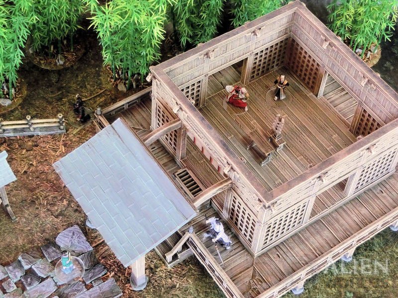 Samurai Shrine Set – Feudal Japan Shinto Shrine Terrain (28mm/32mm/40mm) - Northern Foundry