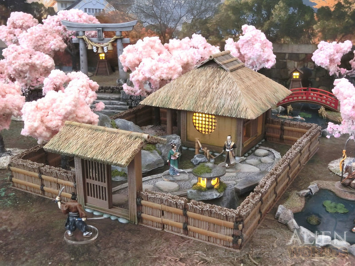 Samurai Teahouse Set – Feudal Japan Teahouse Terrain (28mm/32mm/40mm) - Northern Foundry