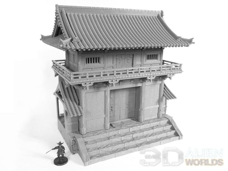 Samurai Temple Outer Gate – Feudal Japan Gate Terrain (28mm/32mm/40mm) - Northern Foundry