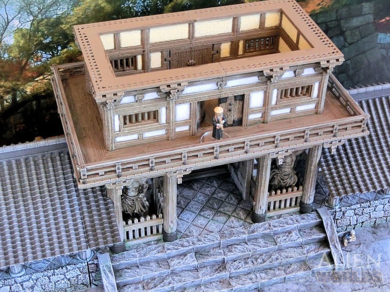 Samurai Temple Outer Gate – Feudal Japan Gate Terrain (28mm/32mm/40mm) - Northern Foundry