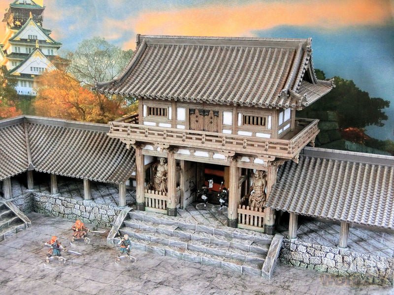 Samurai Temple Outer Gate – Feudal Japan Gate Terrain (28mm/32mm/40mm) - Northern Foundry