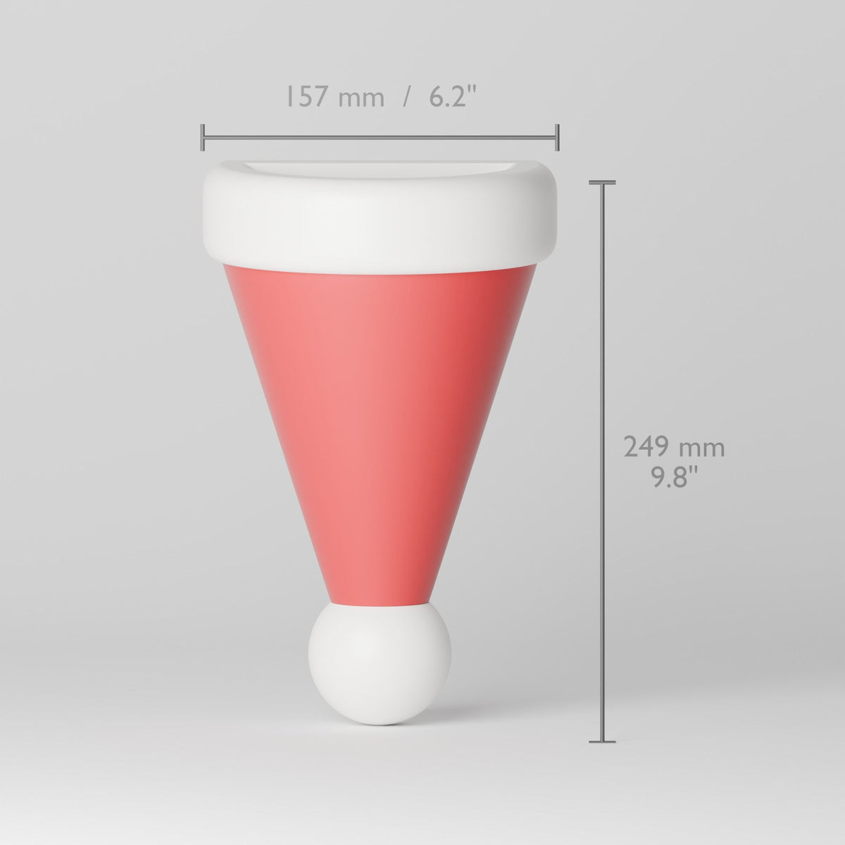Santa Hat Wall Vase – Hanging Christmas Wall Planter - Northern Foundry