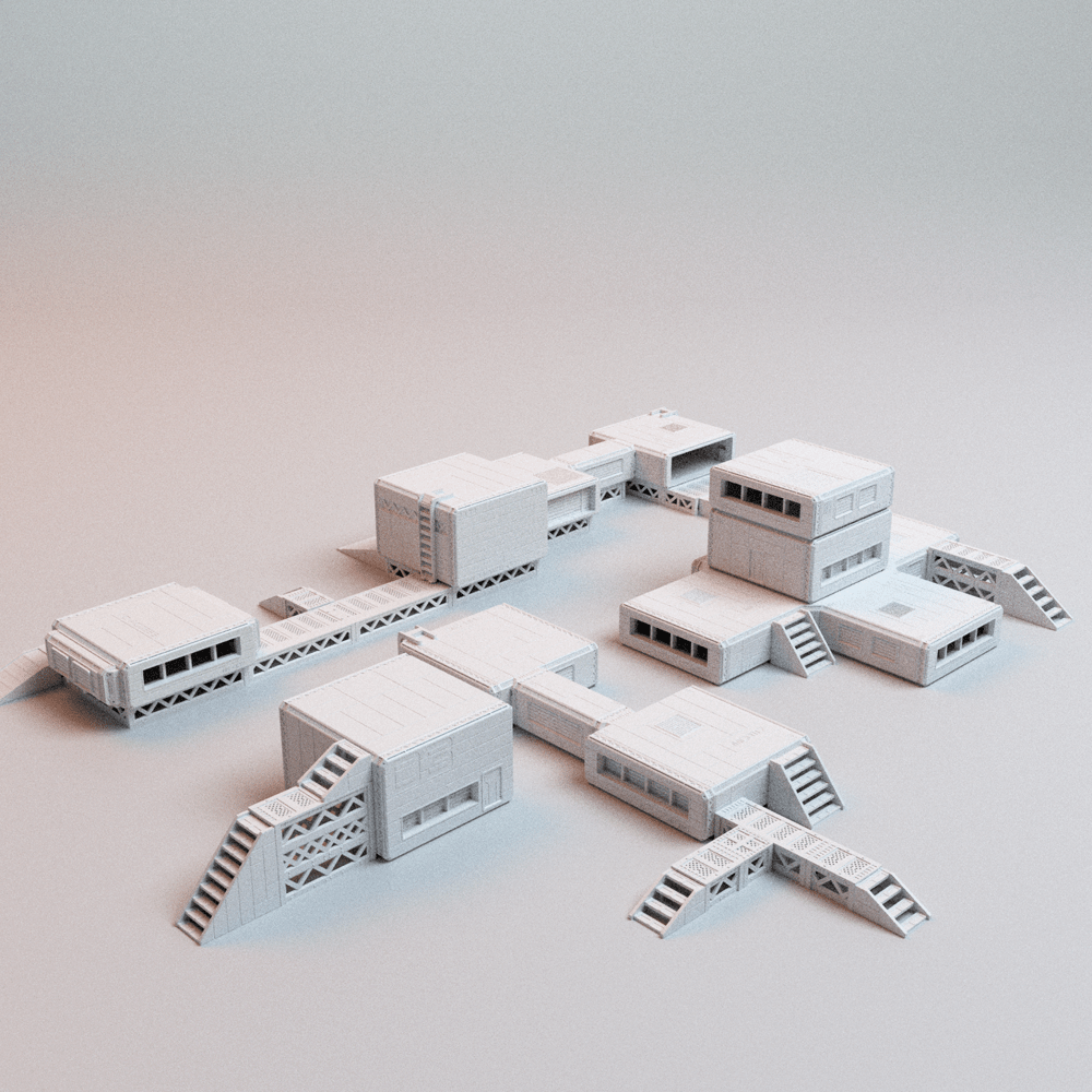 Scifi Hope's Reach Core Set – Modular OpenLOCK Sci-Fi Buildings (28mm/32mm/40mm) - Northern Foundry