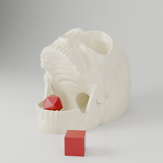 Screaming Skull Dice Tower – Compact Skull Dice Roller for Tabletop RPG Game Night - Northern Foundry