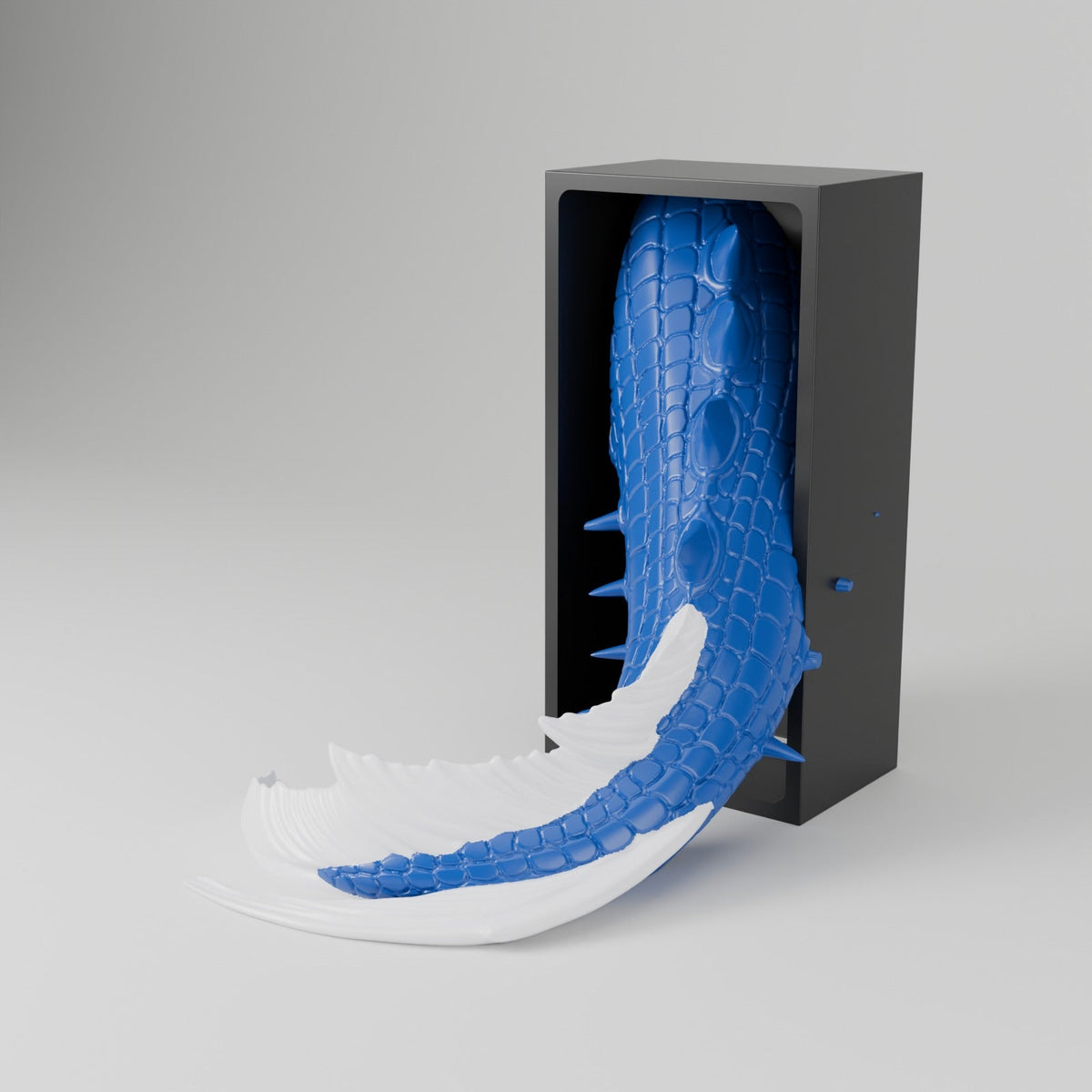 Sea Dragon Book Nook – Finned Dragon Head or Tail Bursting from Your Bookshelf - Northern Foundry