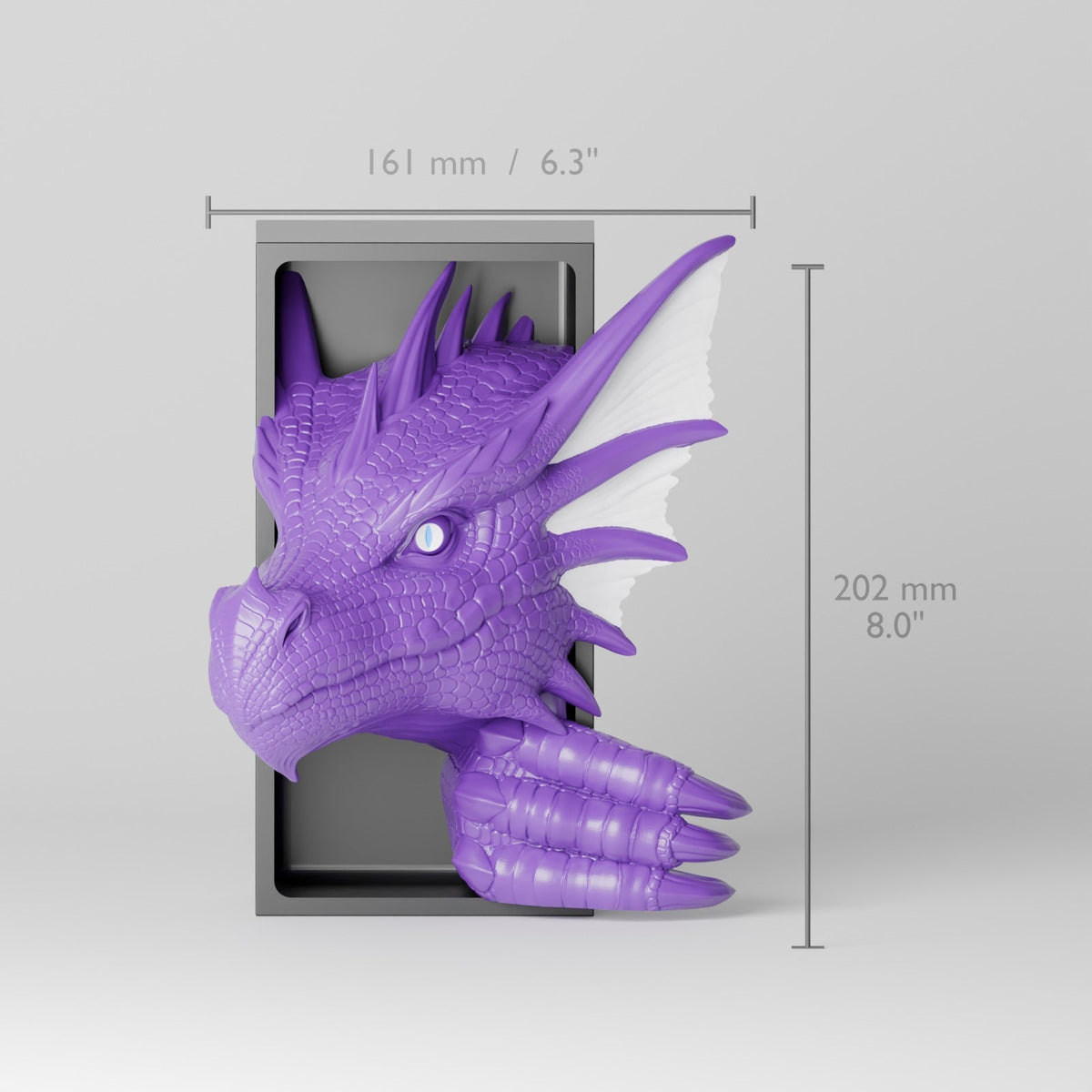Sea Dragon Book Nook – Finned Dragon Head or Tail Bursting from Your Bookshelf - Northern Foundry