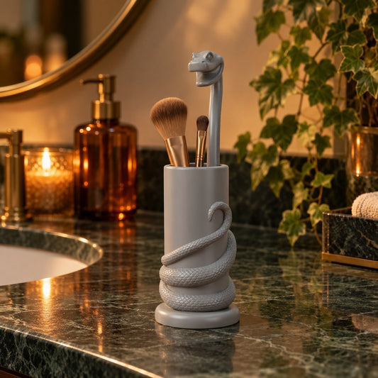 Serpent Pen Holder – Coiled Snake Brush and Pen Cup - Northern Foundry
