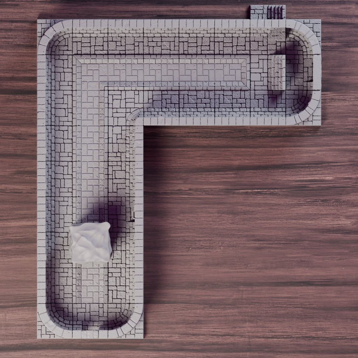 Sewer Starter Sluice Tunnel 6x12", top-down layout view