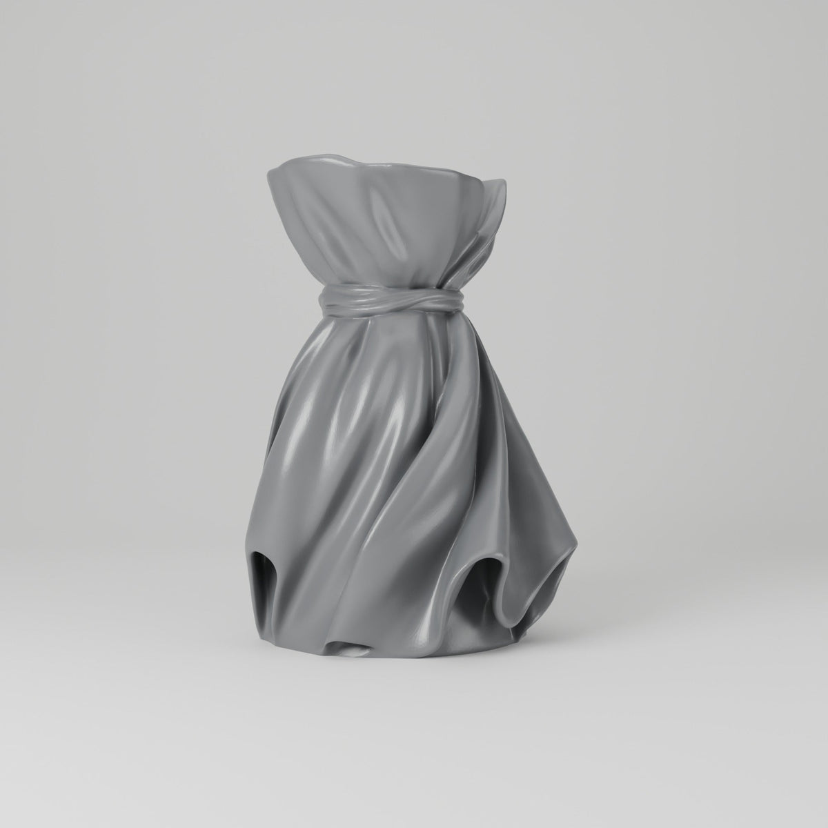 Silk Dress Vase – Sculptural Draped Satin Flower Vase - Northern Foundry