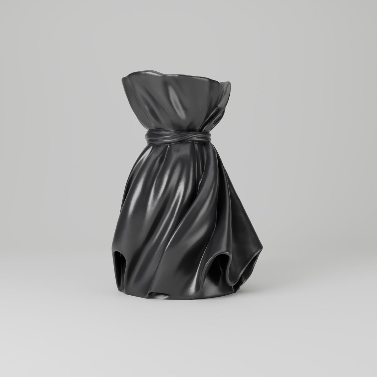 Silk Dress Vase – Sculptural Draped Satin Flower Vase - Northern Foundry