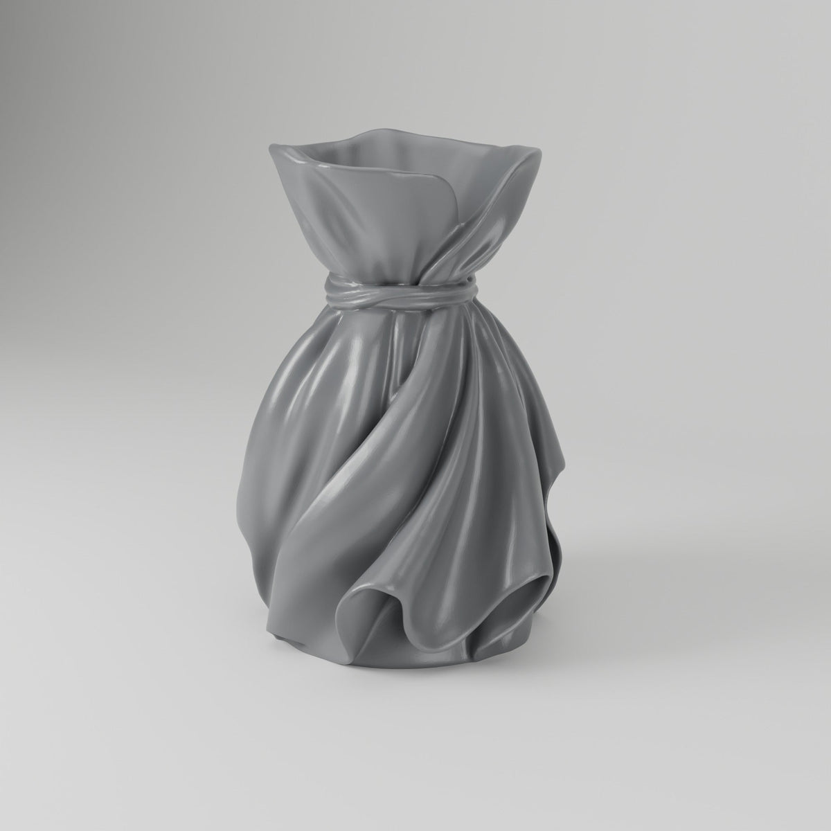 Silk Dress Vase – Sculptural Draped Satin Flower Vase - Northern Foundry