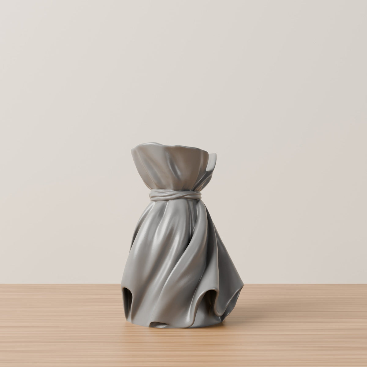 Silk Dress Vase – Sculptural Draped Satin Flower Vase - Northern Foundry