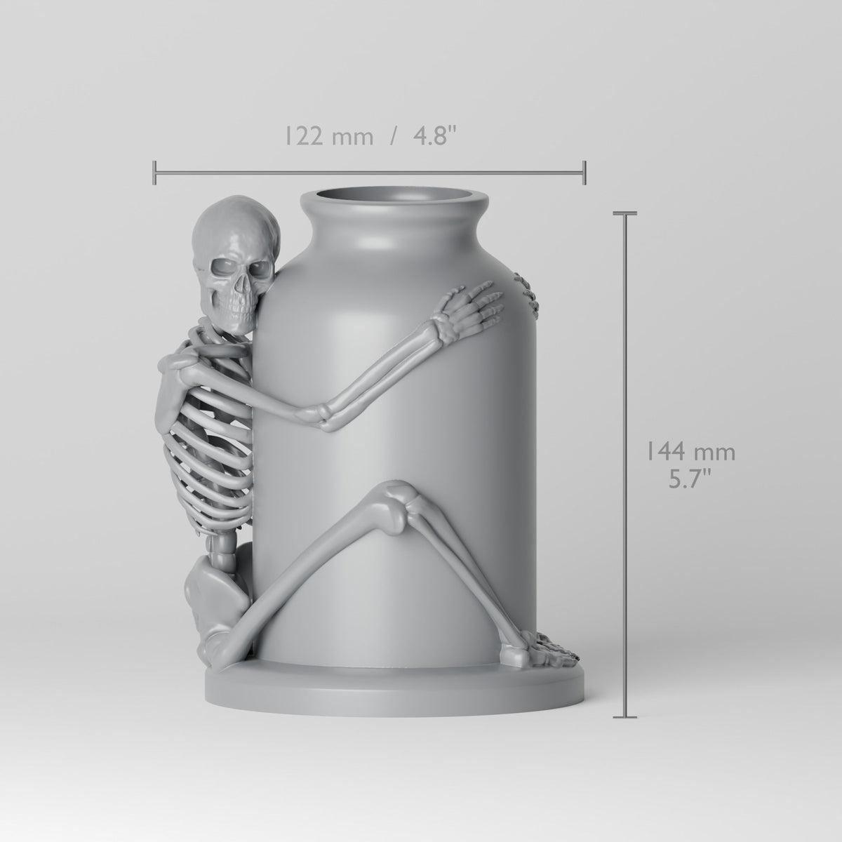 Skeleton Embrace Vase – Gothic Halloween Decor - Northern Foundry