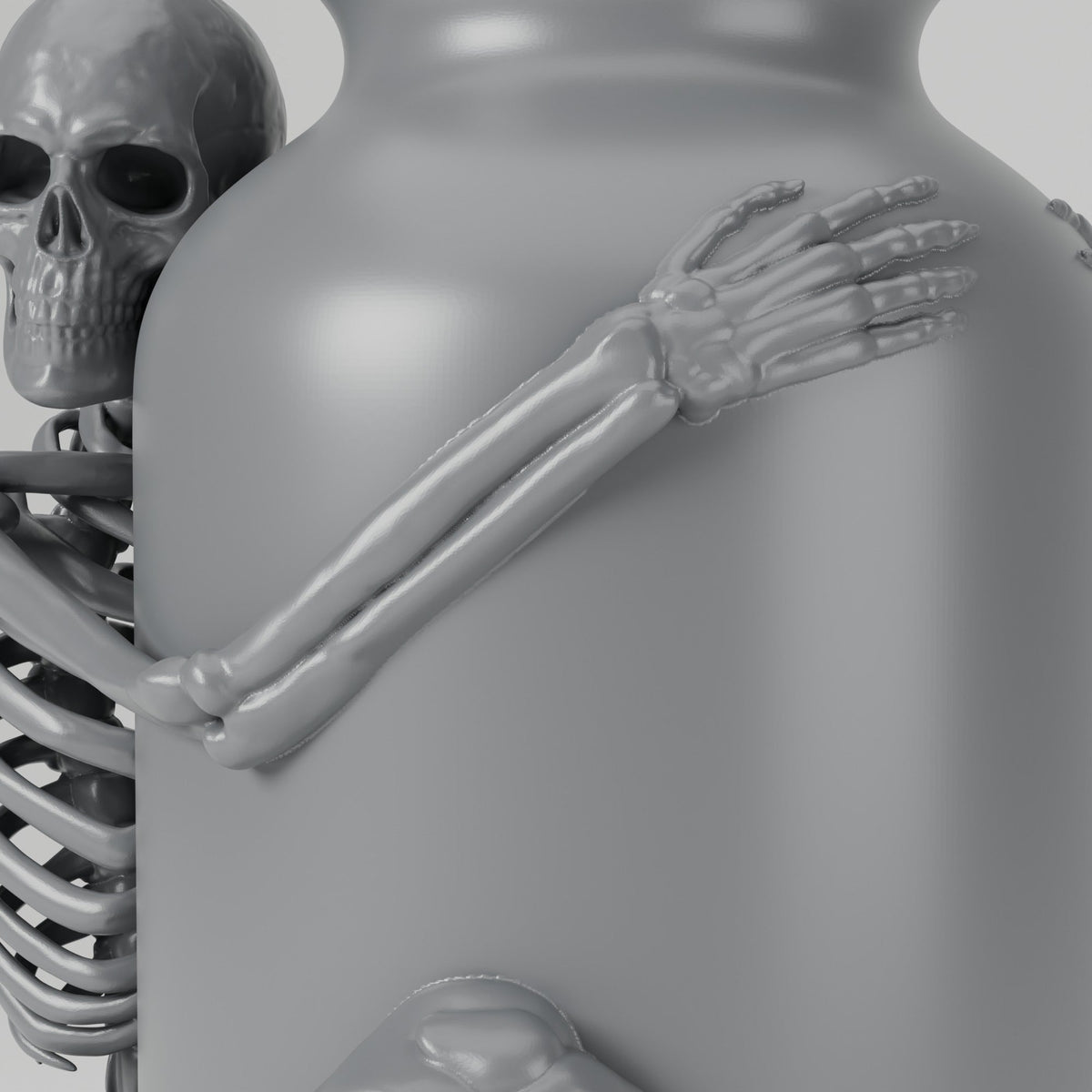 Skeleton Embrace Vase – Gothic Halloween Decor - Northern Foundry