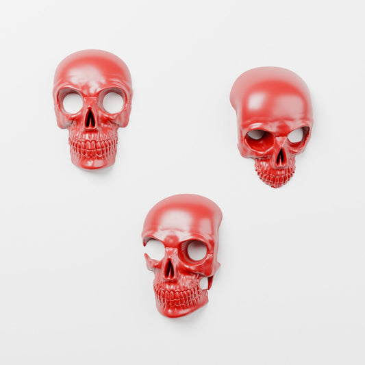 Skull Wall Decor Set of 3 – Gothic Skull Wall Art Plaques for Halloween and Horror Decor - Northern Foundry