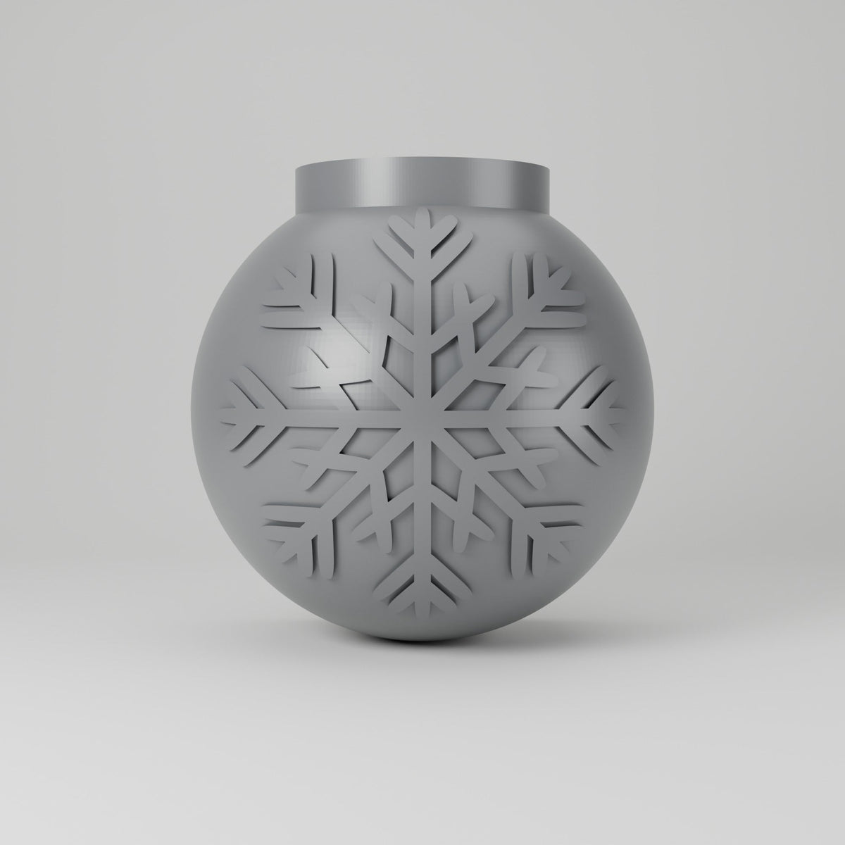 Snowflake Sphere Wall Vase – Flat-Back Bauble Vase with Raised Snowflake - Northern Foundry