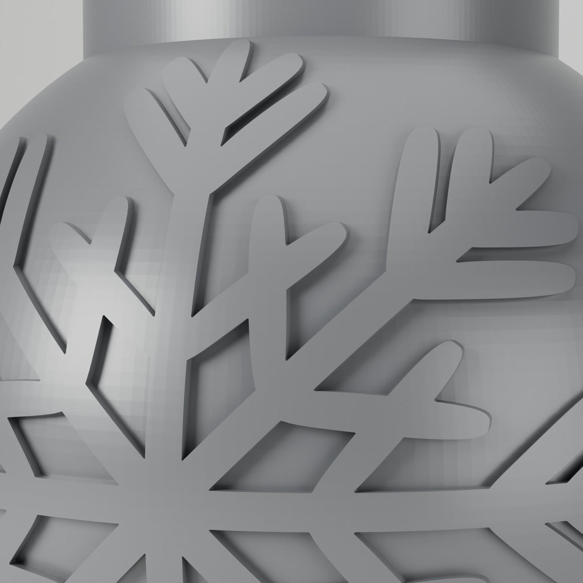 Snowflake Sphere Wall Vase – Flat-Back Bauble Vase with Raised Snowflake - Northern Foundry