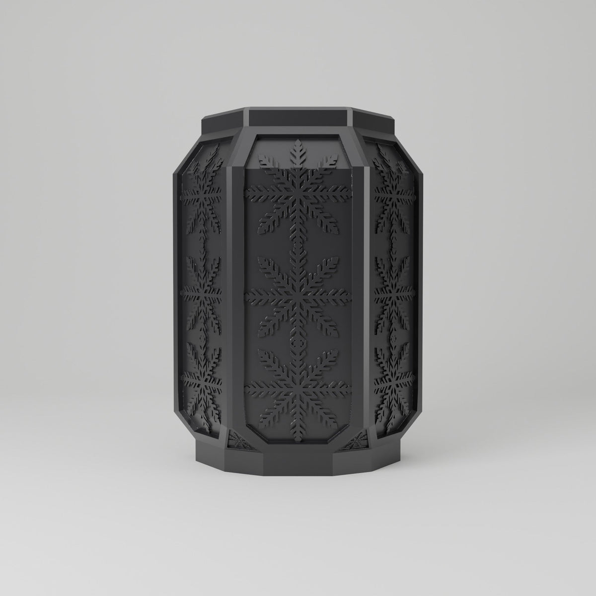 Snowflake Vase – Octagonal Winter Flower Vase with Raised Snowflakes - Northern Foundry