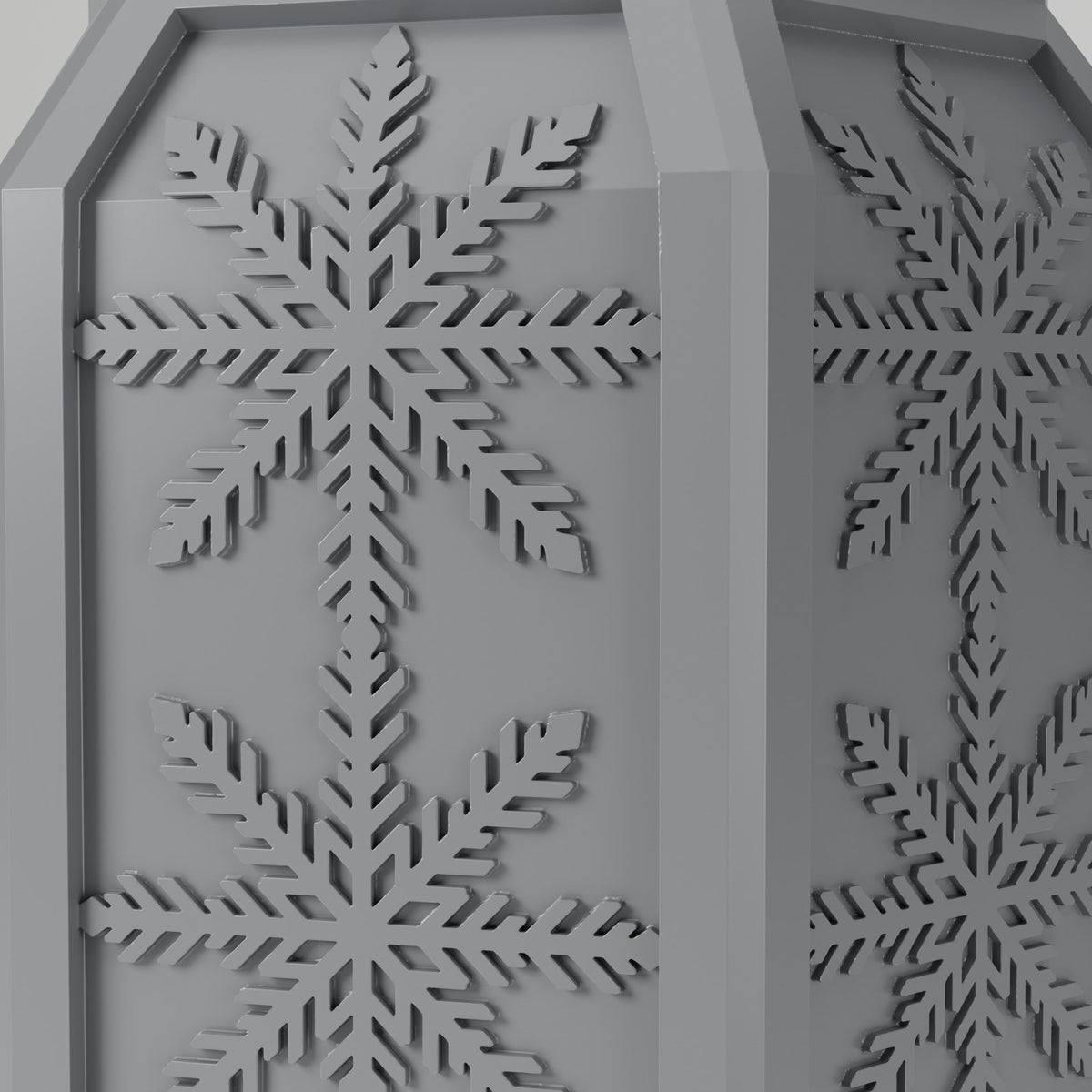 Snowflake Vase – Octagonal Winter Flower Vase with Raised Snowflakes - Northern Foundry
