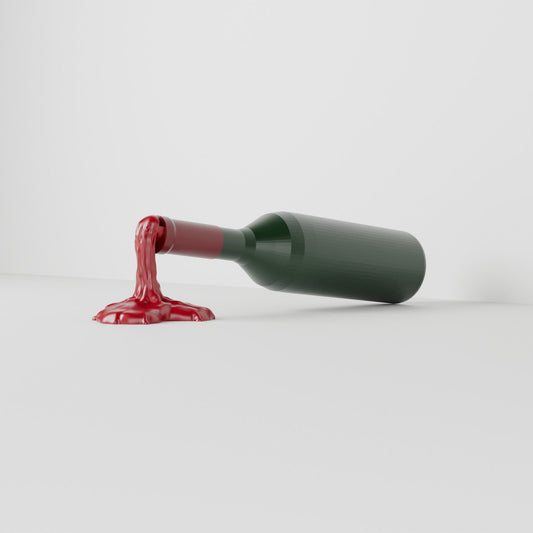 Spilled Wine Bottle Holder – Heart Puddle Pouring Illusion - Northern Foundry