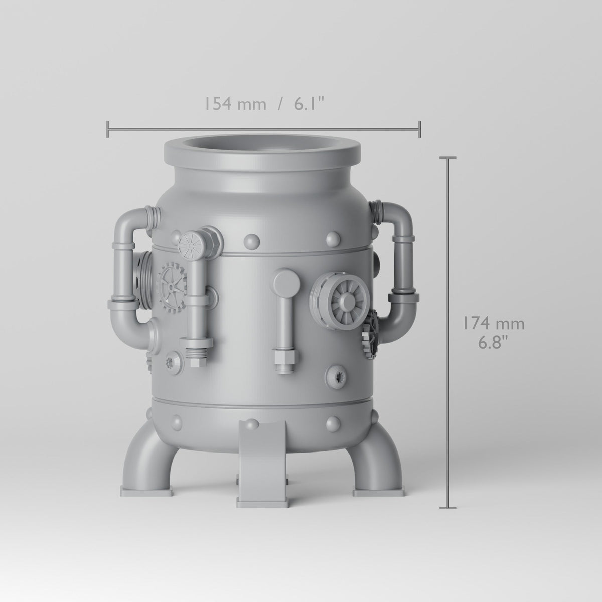 Steam Bloom Vase – Steampunk Boiler Pot Flower Vase - Northern Foundry