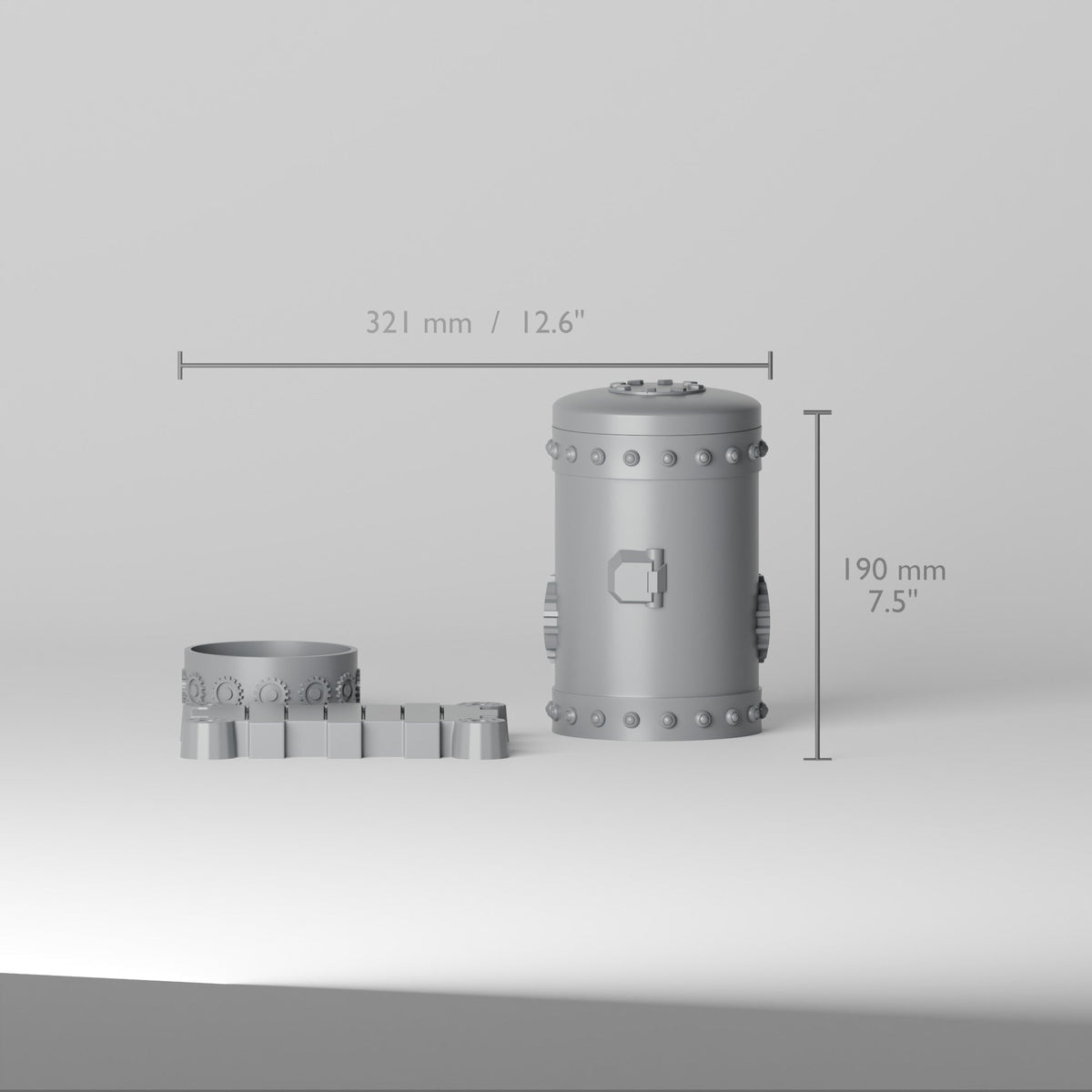 Steampunk Gear Desk Organizer Set – Canister, Cup and Pen Tray - Northern Foundry
