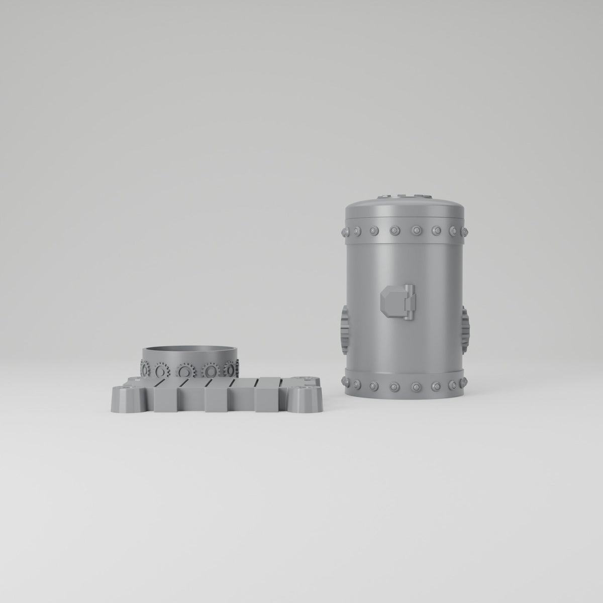 Steampunk Gear Desk Organizer Set – Canister, Cup and Pen Tray - Northern Foundry