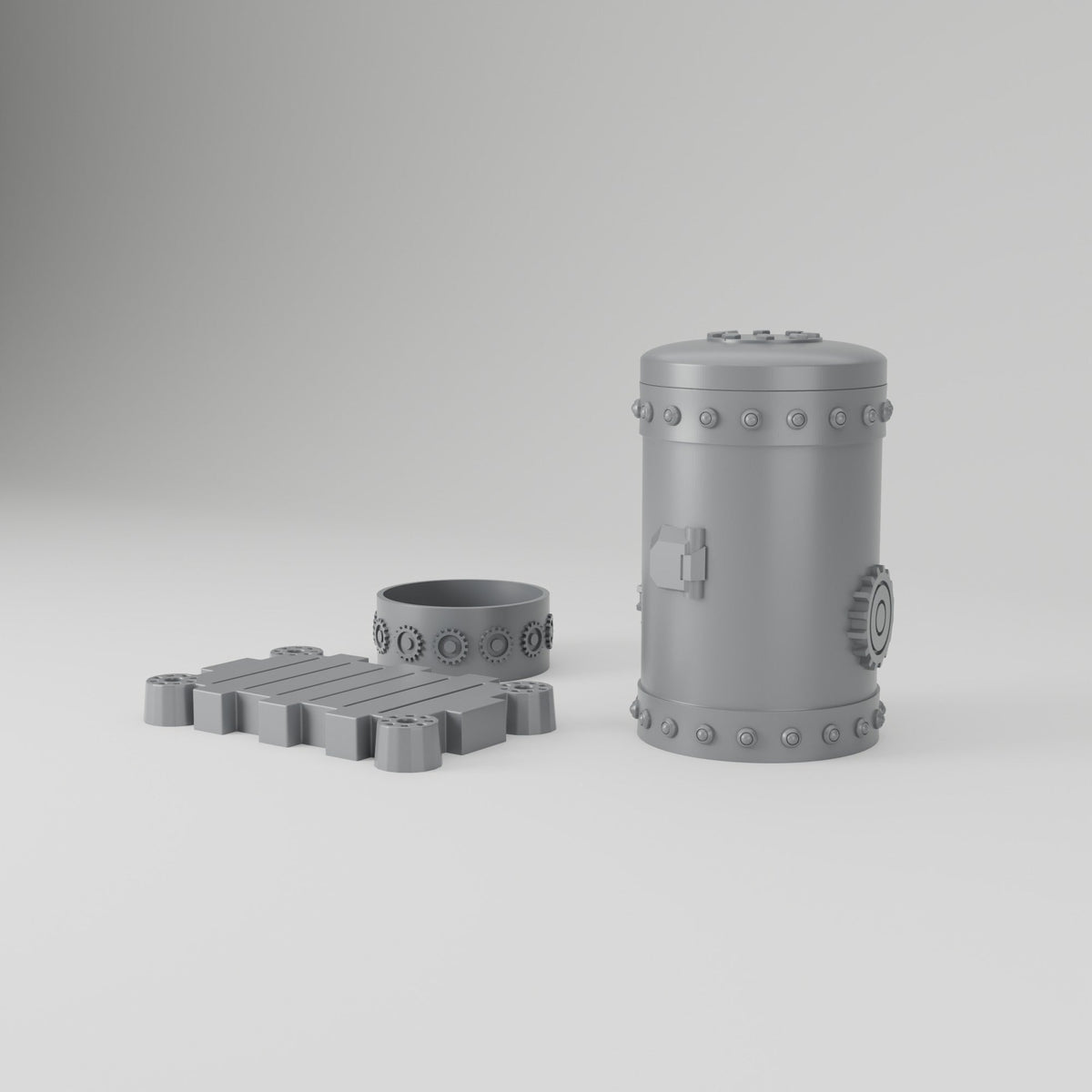 Steampunk Gear Desk Organizer Set – Canister, Cup and Pen Tray - Northern Foundry