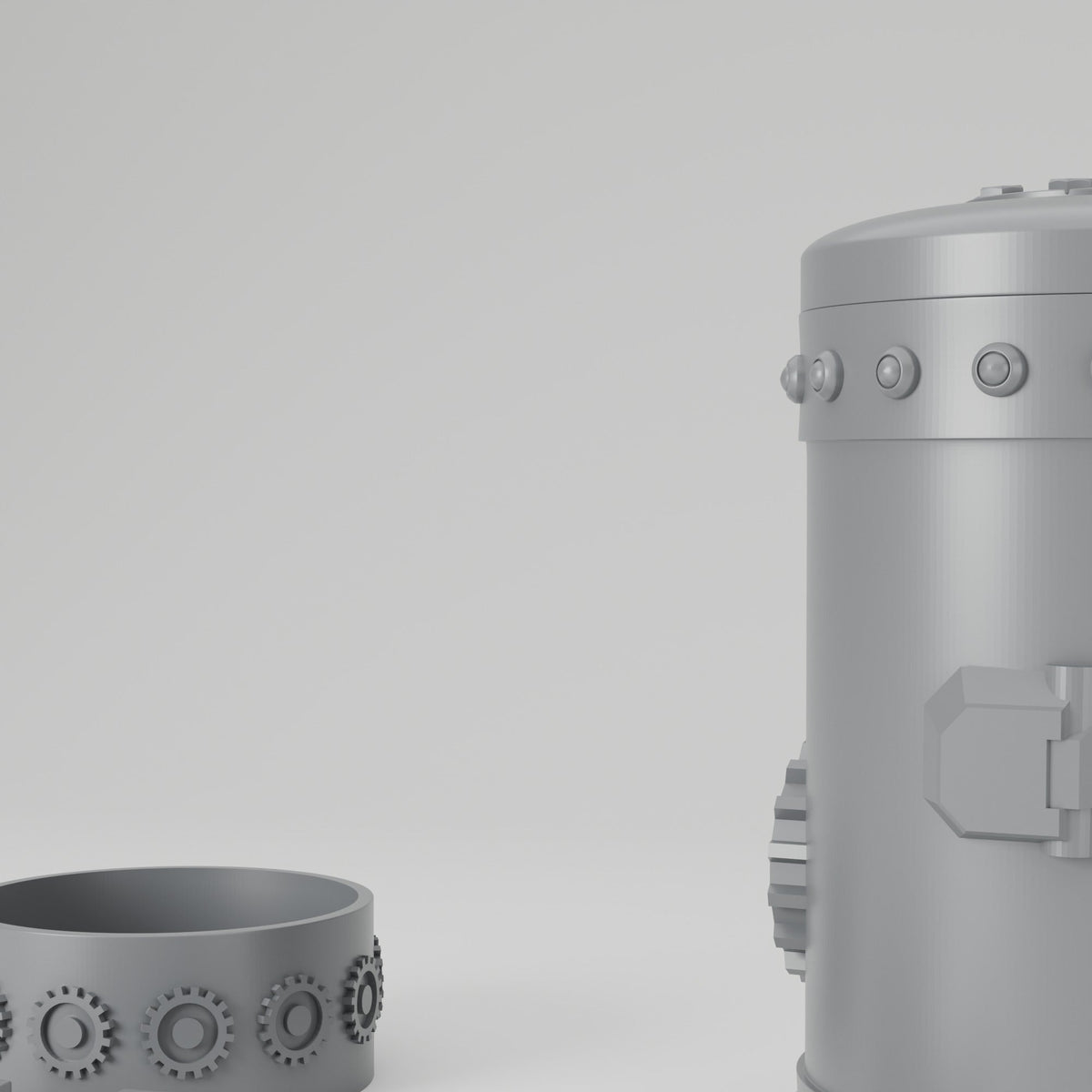 Steampunk Gear Desk Organizer Set – Canister, Cup and Pen Tray - Northern Foundry