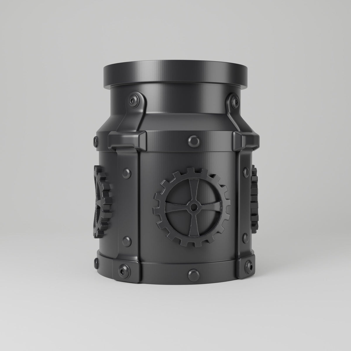 Steampunk Gear Vase – Riveted Milk Can Flower Vase - Northern Foundry