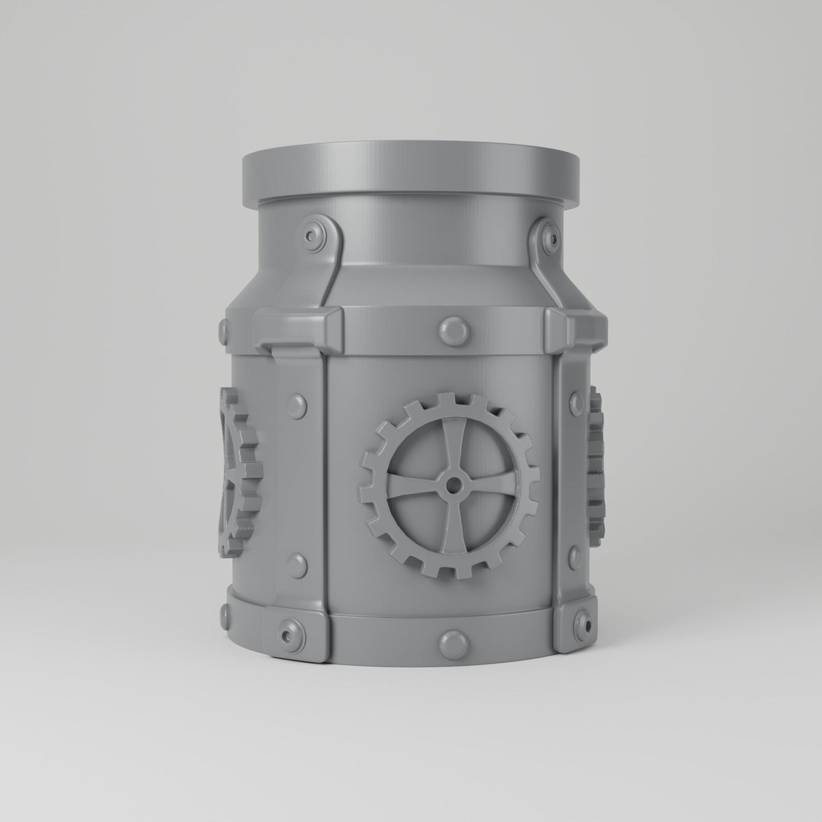 Steampunk Gear Vase – Riveted Milk Can Flower Vase - Northern Foundry